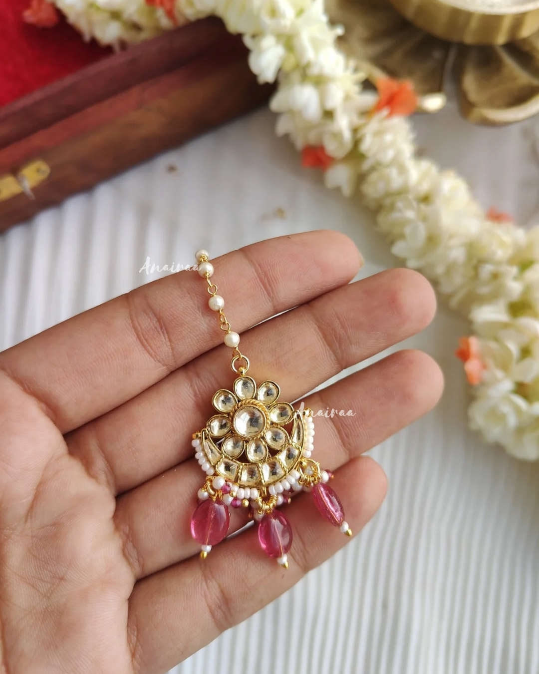 Paachi kundan maangtikka