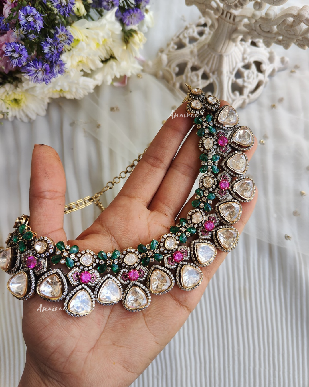 Emily Moissanite necklace set