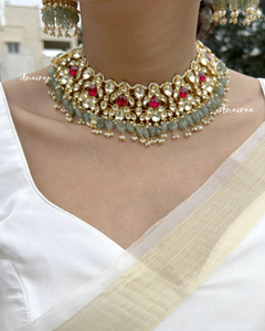 Ruby Kundan necklace set