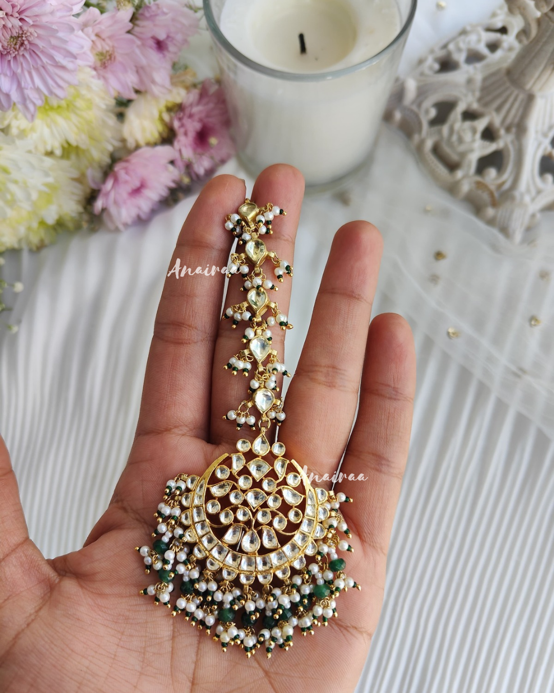 Paachi Kundan maangtikka