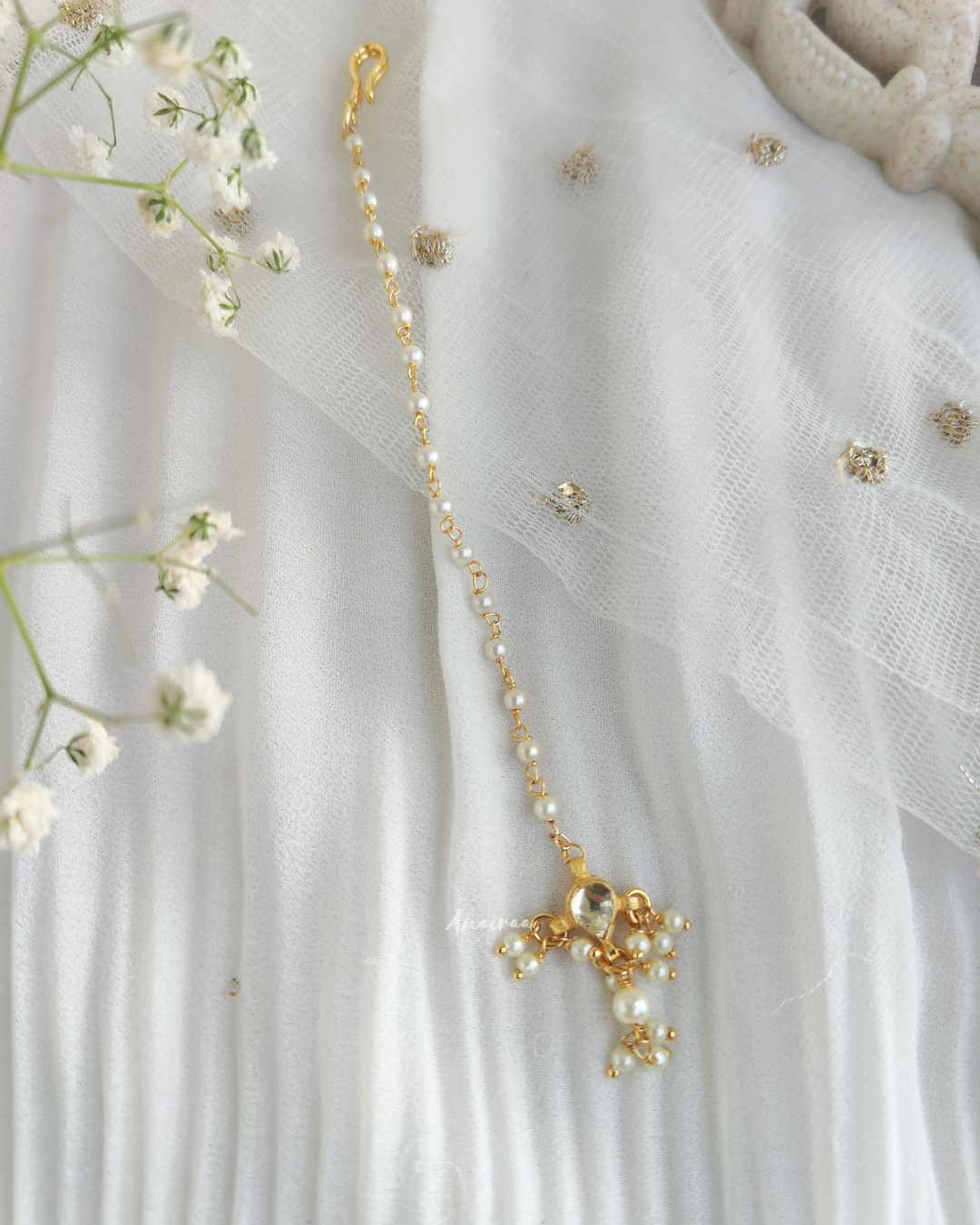 Kundan maangtikka small size for kids