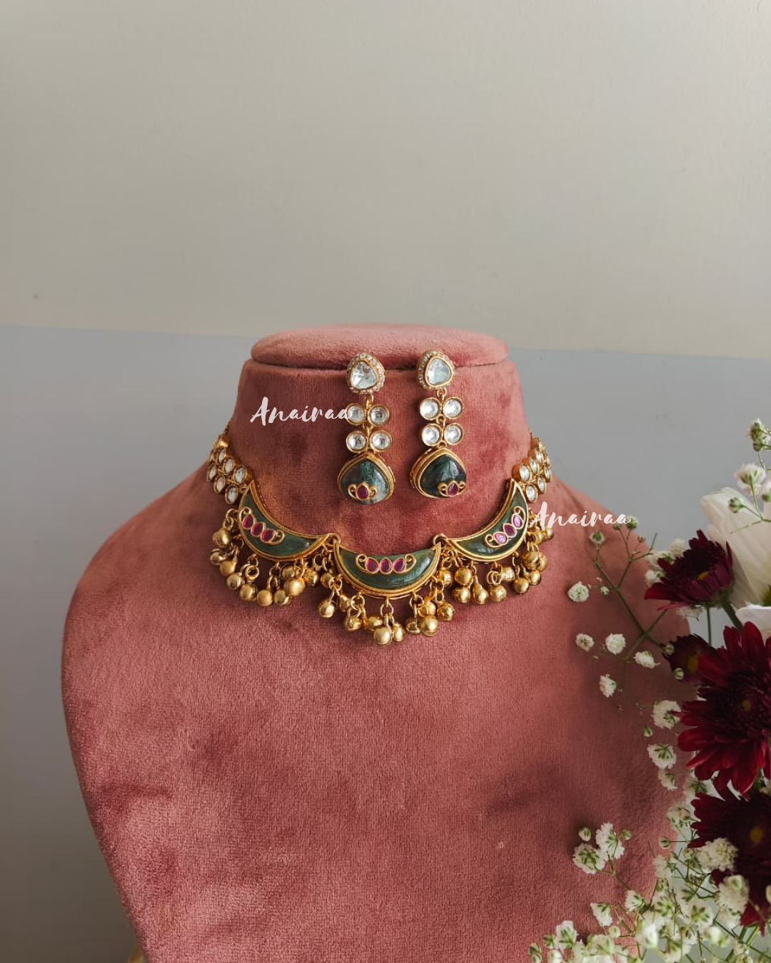 Kadi kundan necklace set