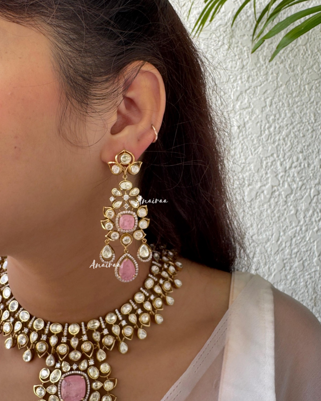 Sneha  moissanite necklace set