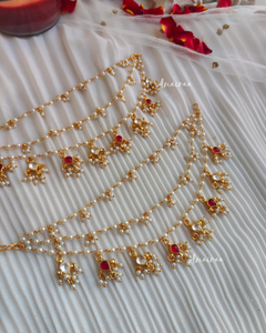 Paachi kundan ruby earchains