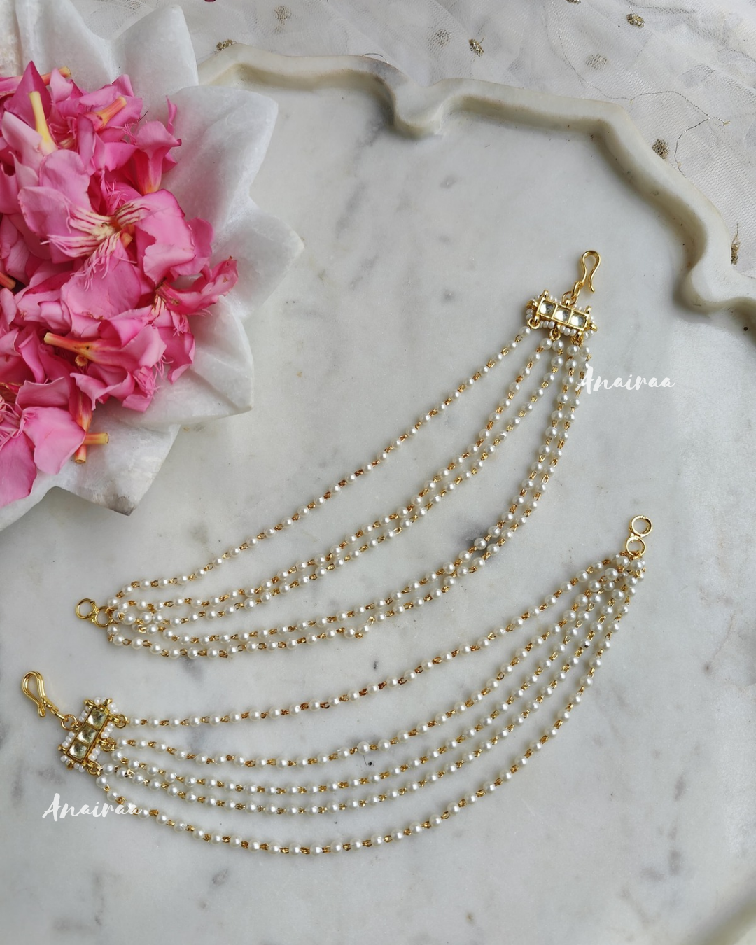 5 layer pearl earchains