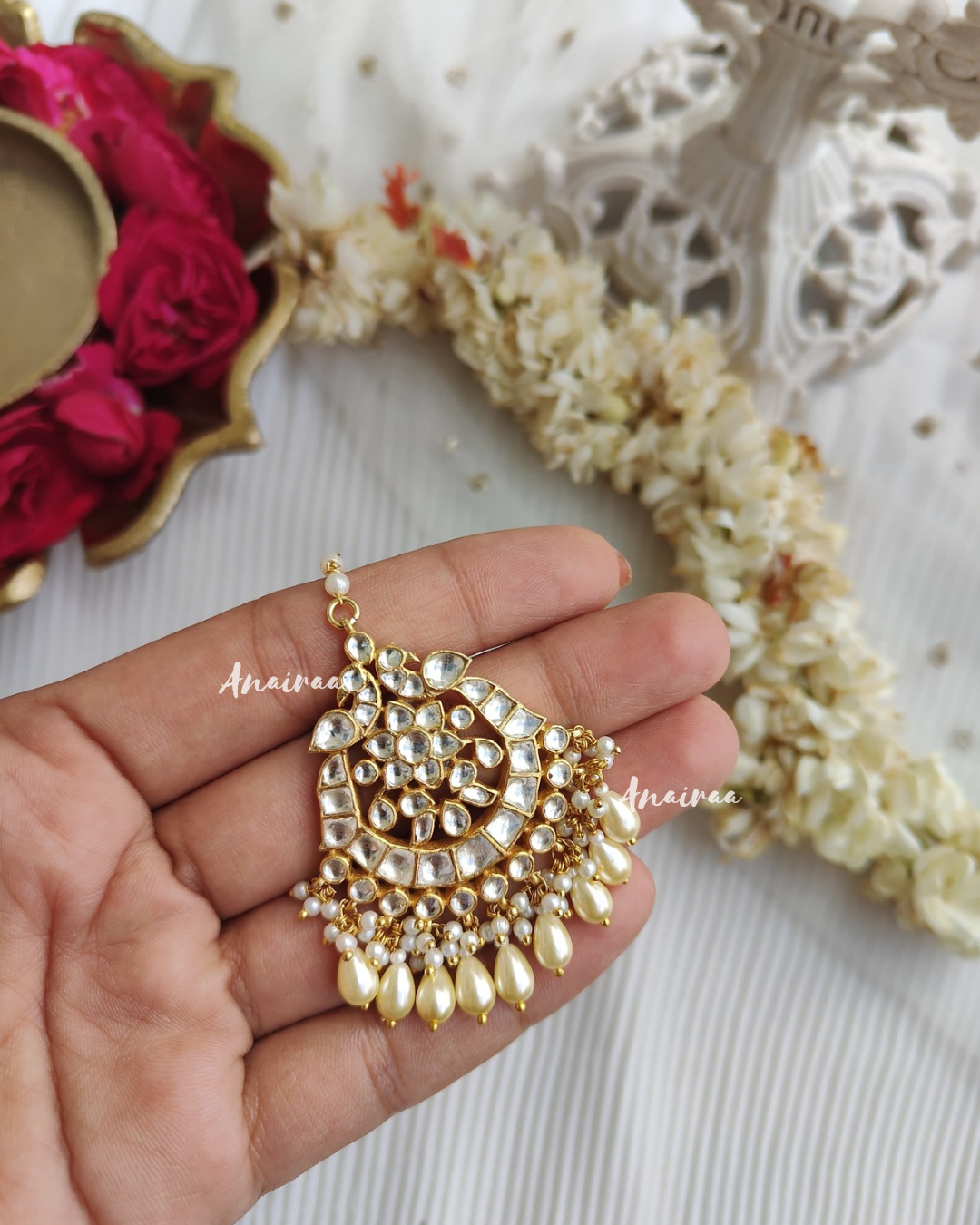 Paachi kundan maangtikka