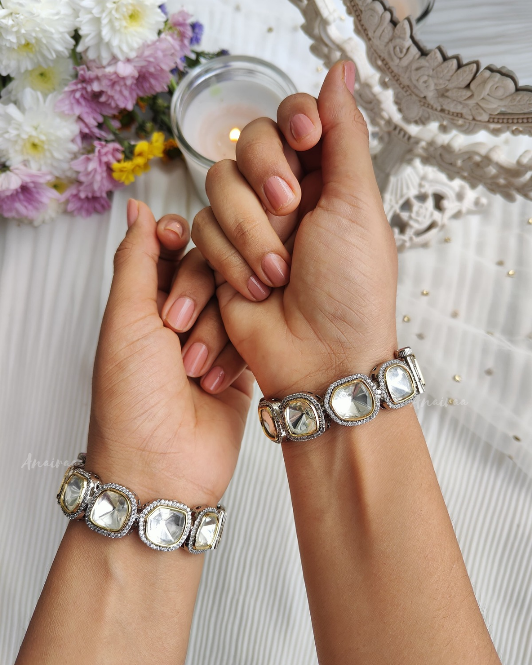 Polki openable bangles