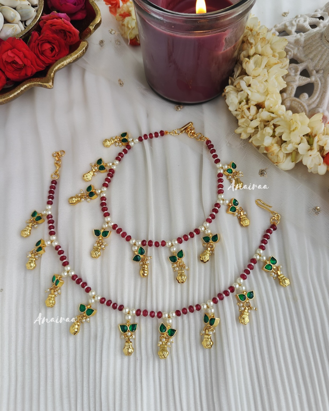 Kundan anklets