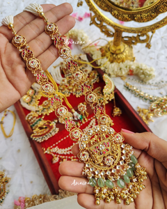 Kalpana paachi kundan long necklace set
