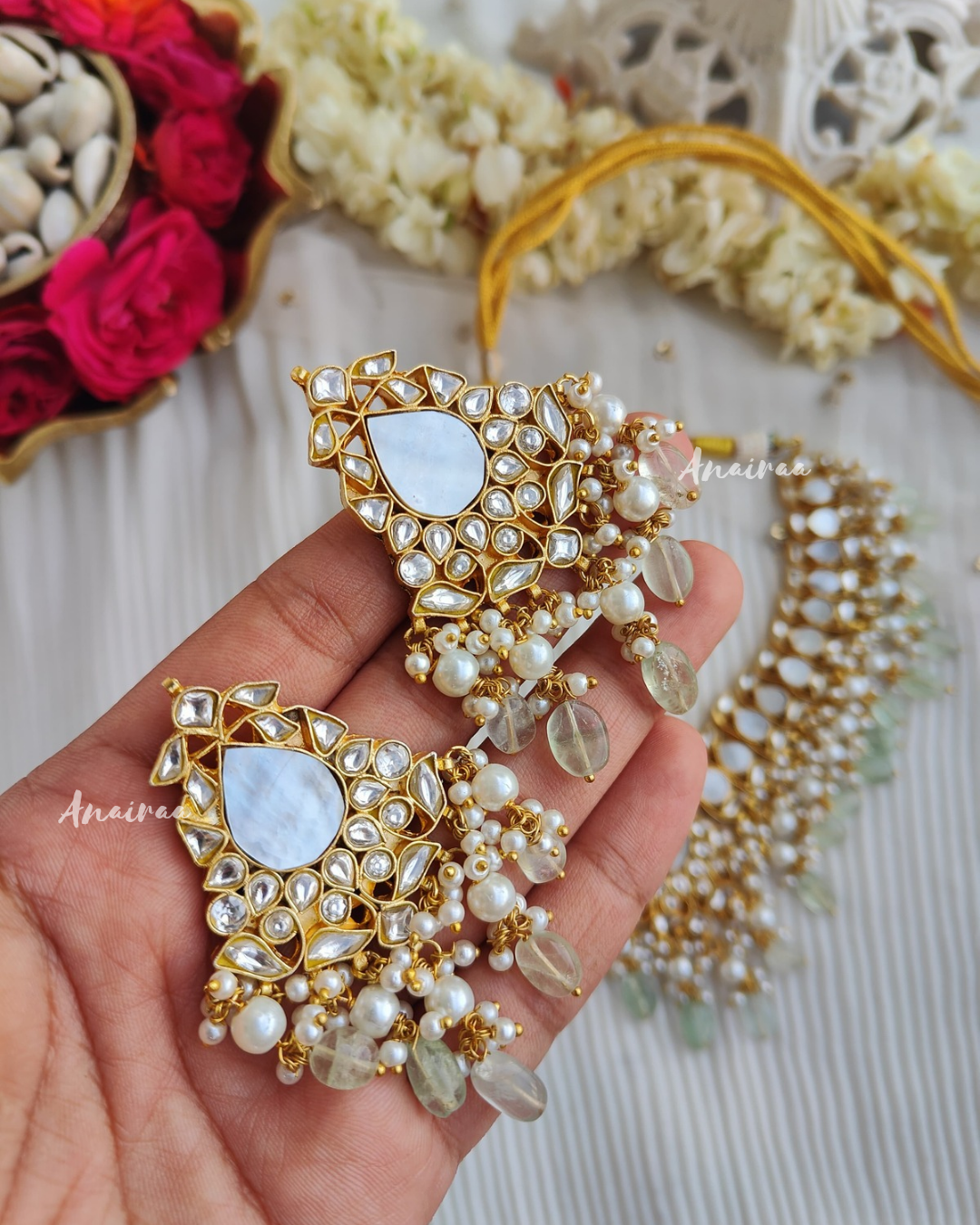 Mother of pearl necklace set