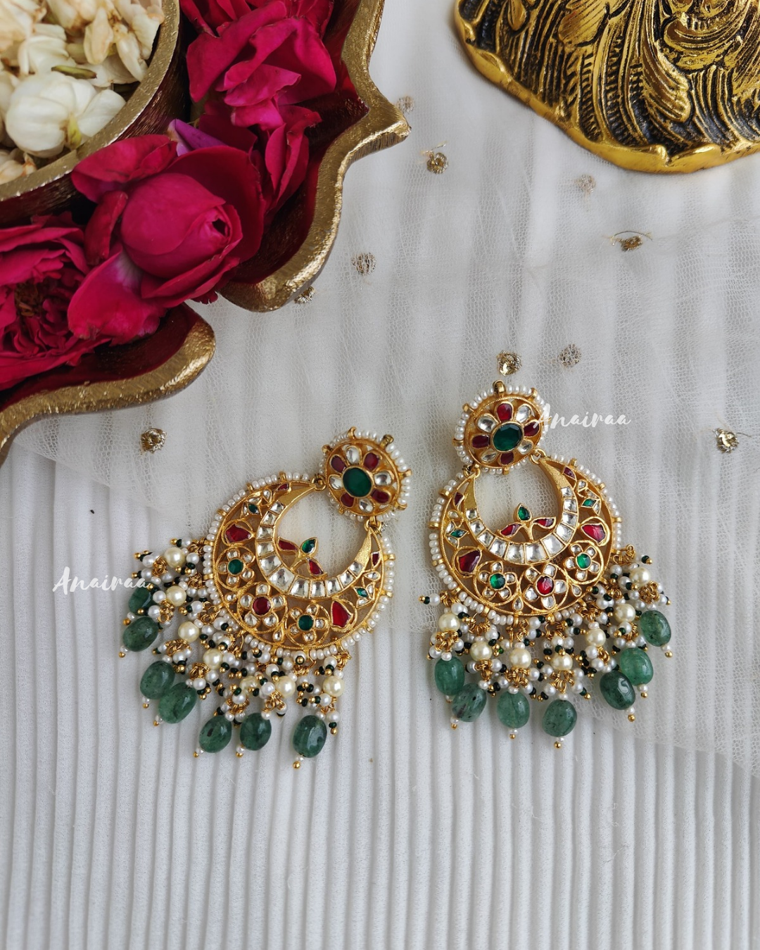 Paachi kundan earrings