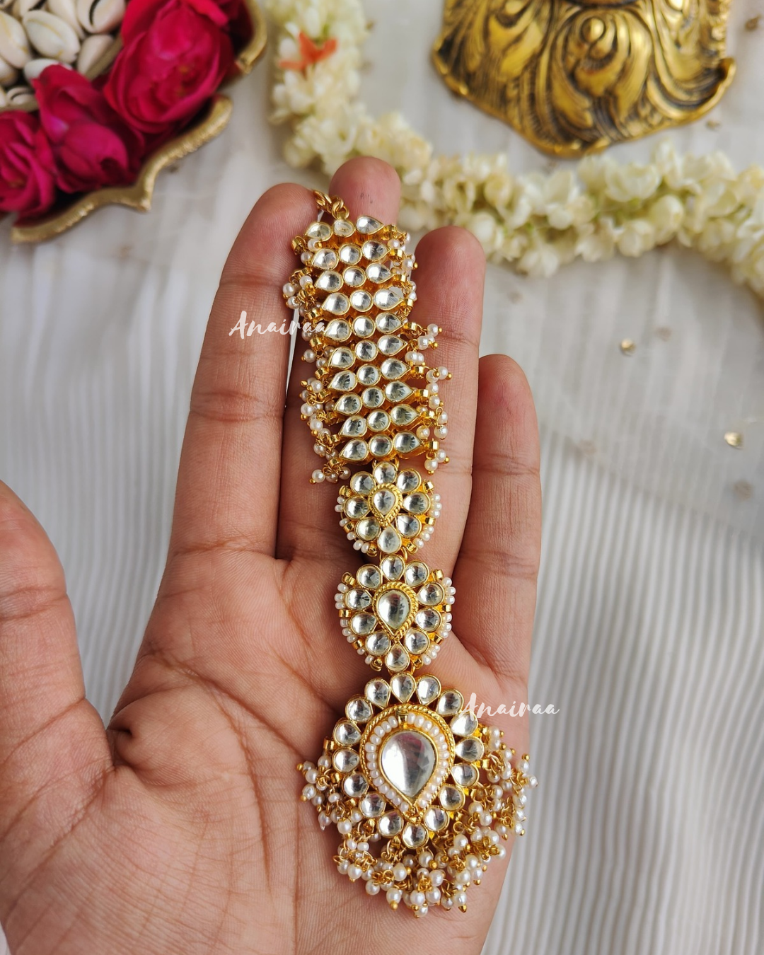 Paachi kundan maangtikka