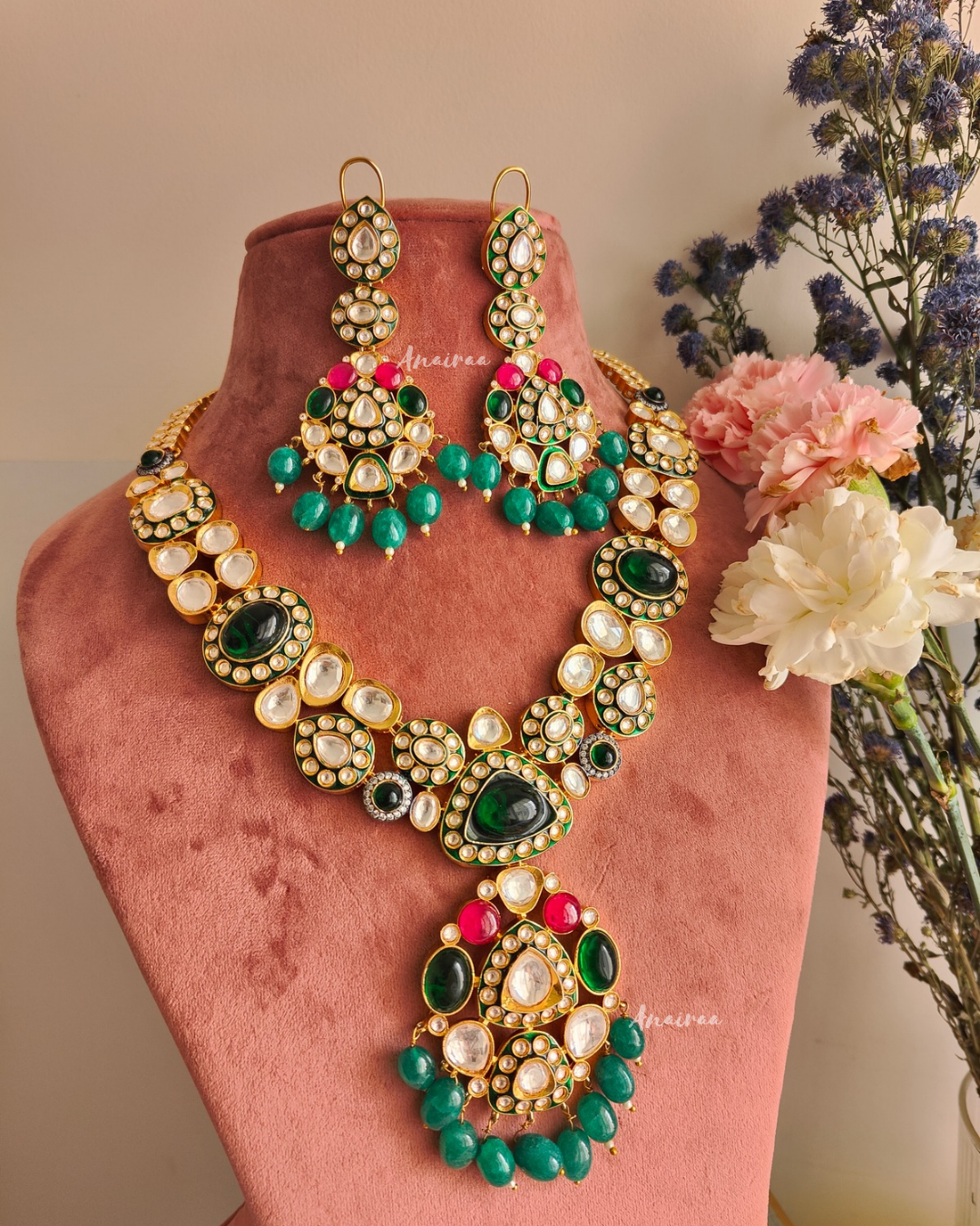 Polki meena and doublet set