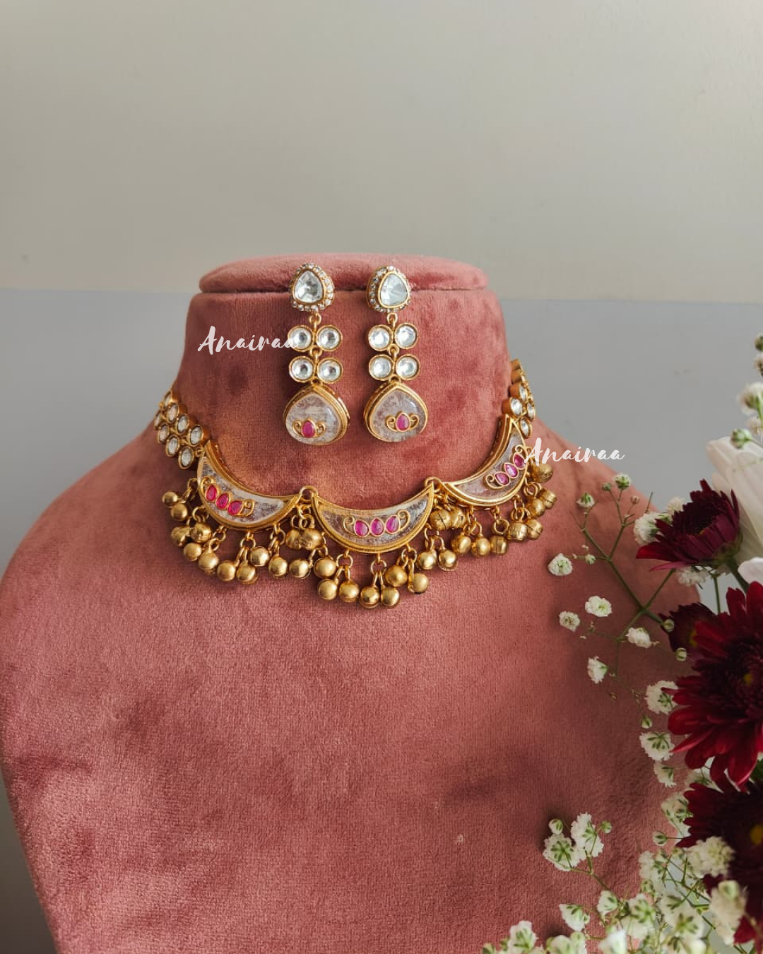Kadi kundan necklace  set