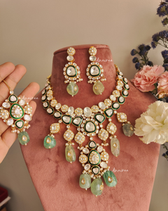 Polki Meena necklace set