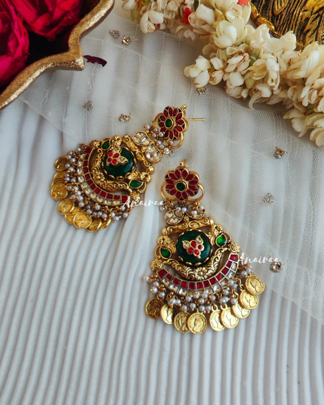 Sayantini antique Kundan earrings