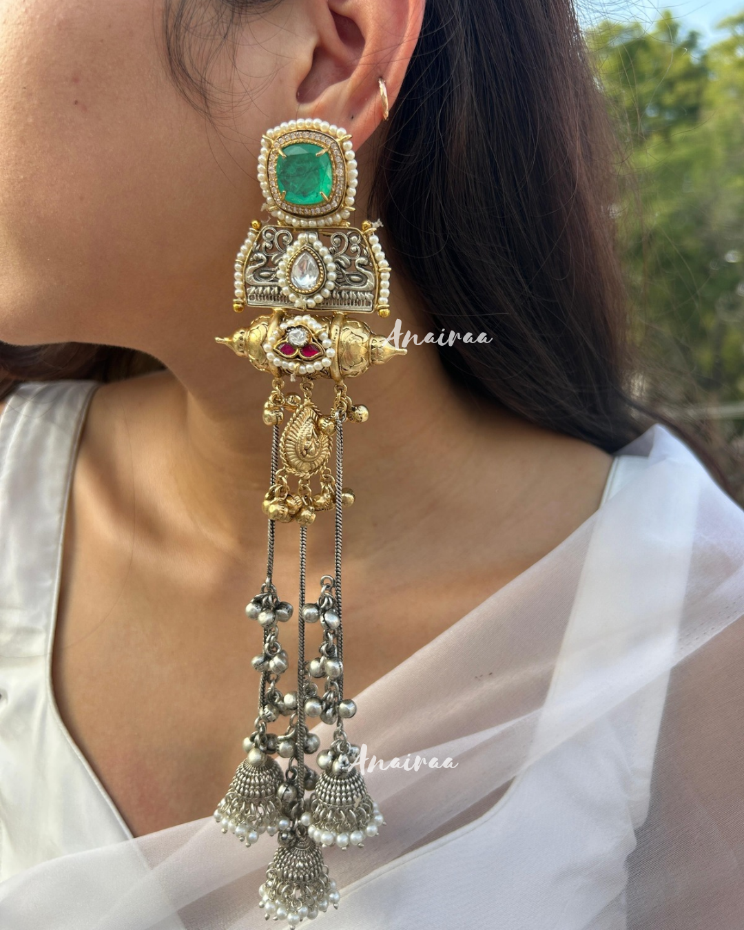 Isha dual tone ghungroo jhumkas