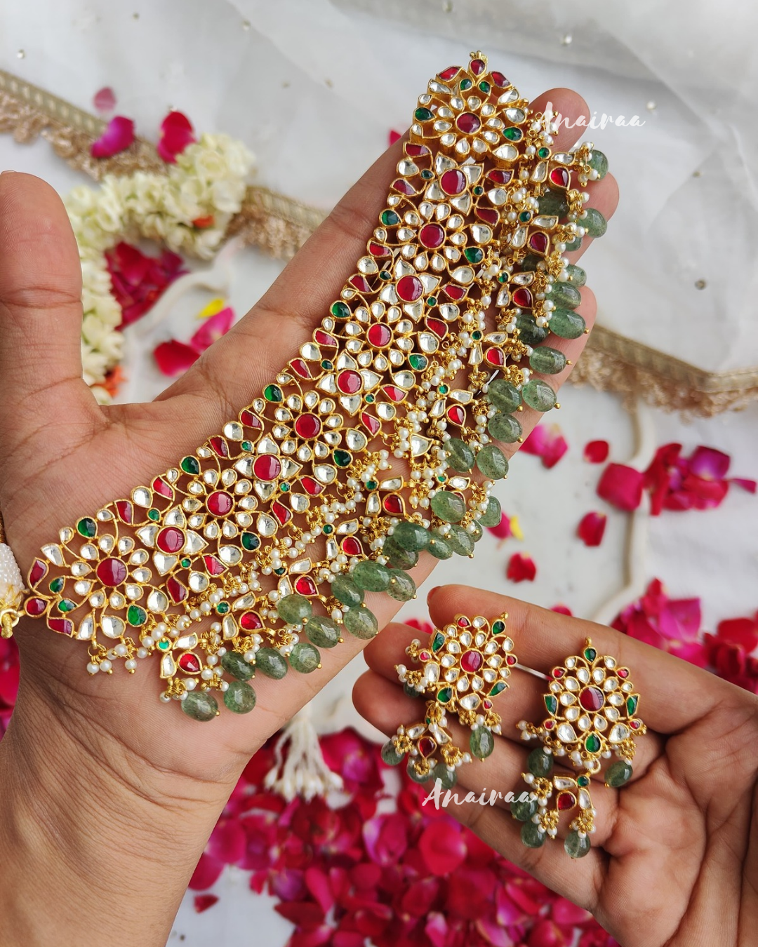 Kavya paachi kundan choker set