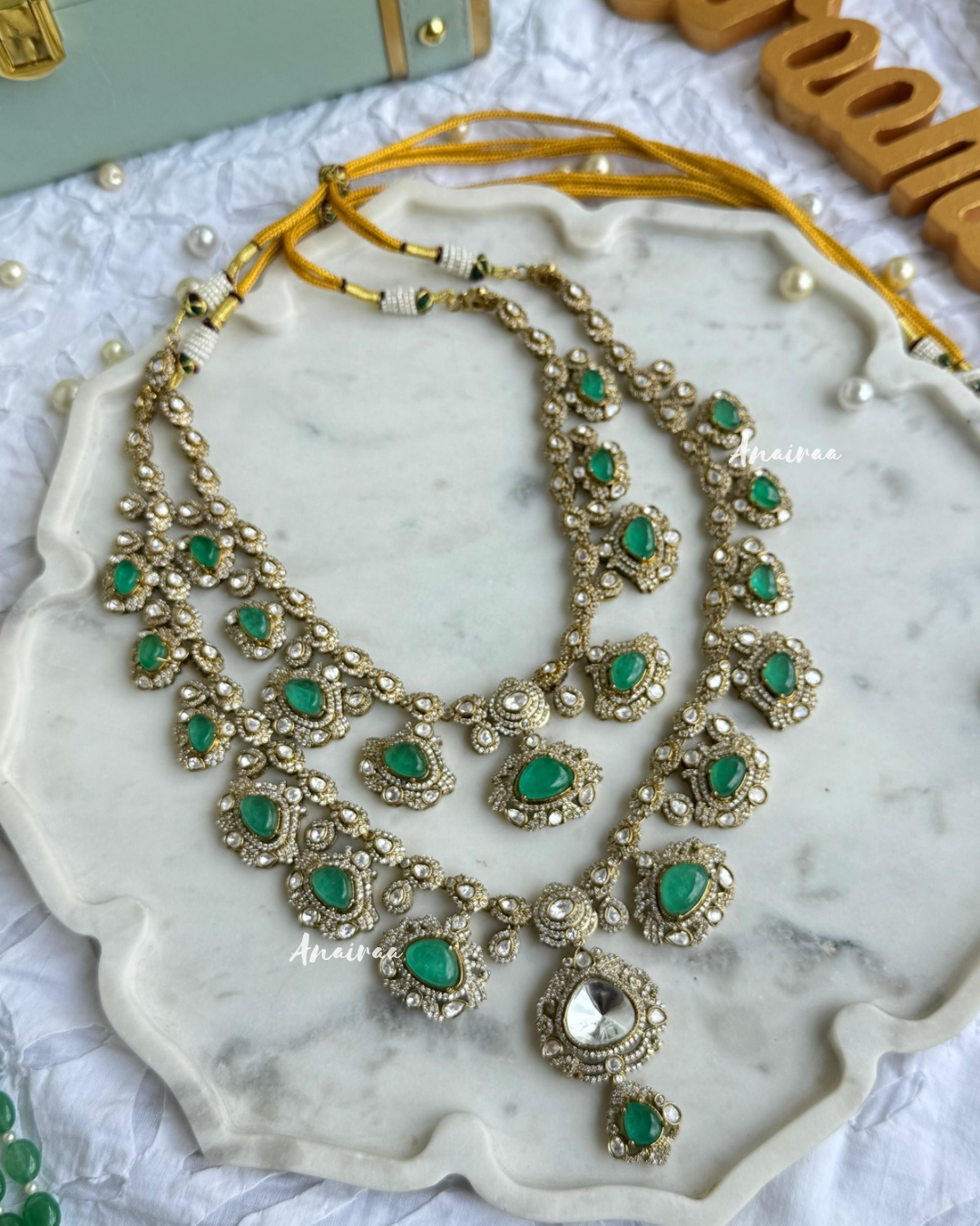 Ishaan Khatter inspired 2layer doublet groom necklace