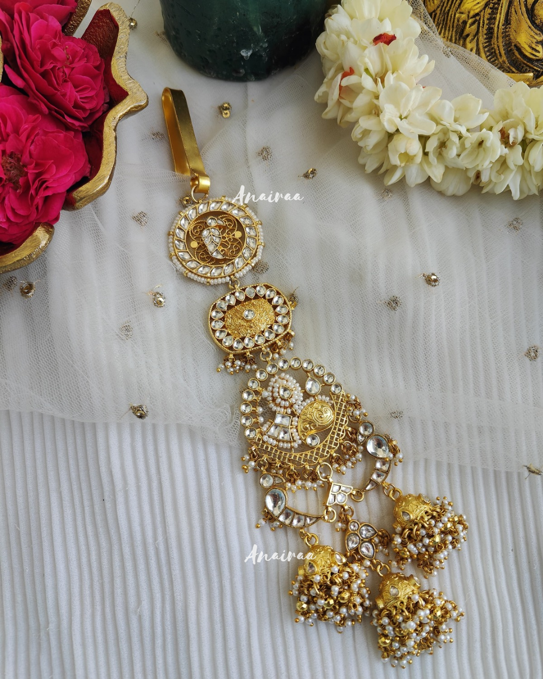 Antique kundan key charm