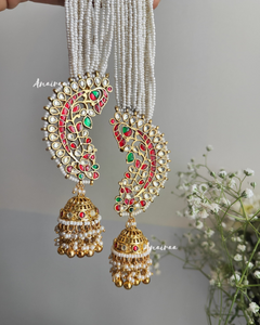 Paachi kundan earcuff jhumkad