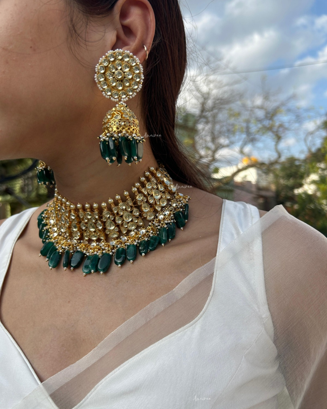 Sana kundan bridal set
