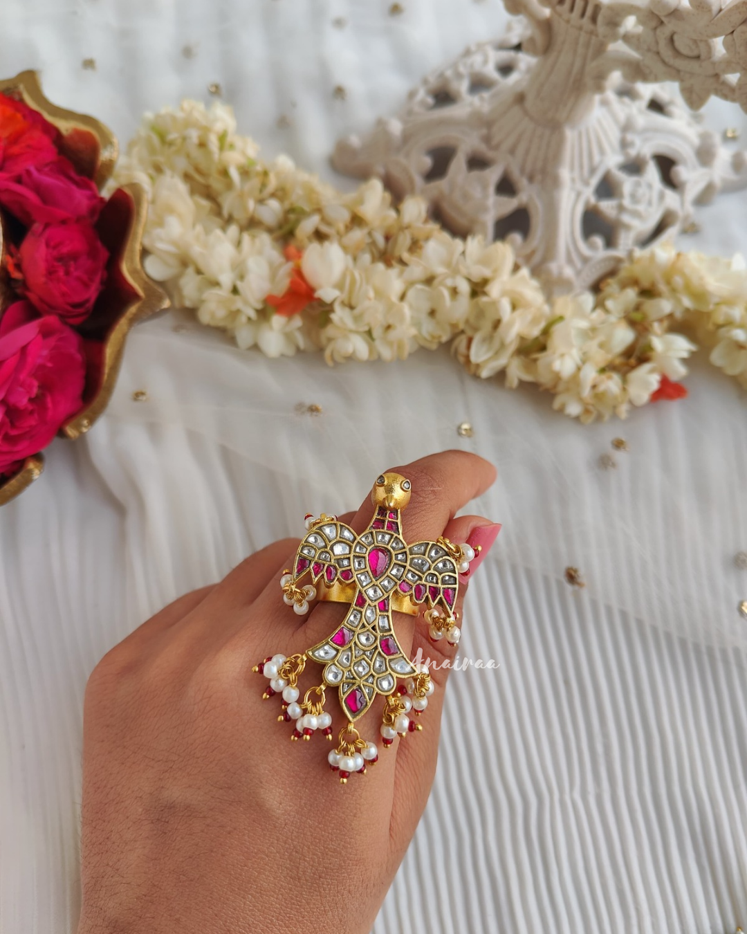 Jadau kundan ring