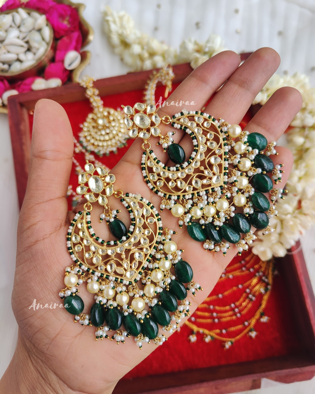 Paachi kundan chandbalis