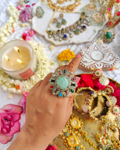 Semi precious victorian ring