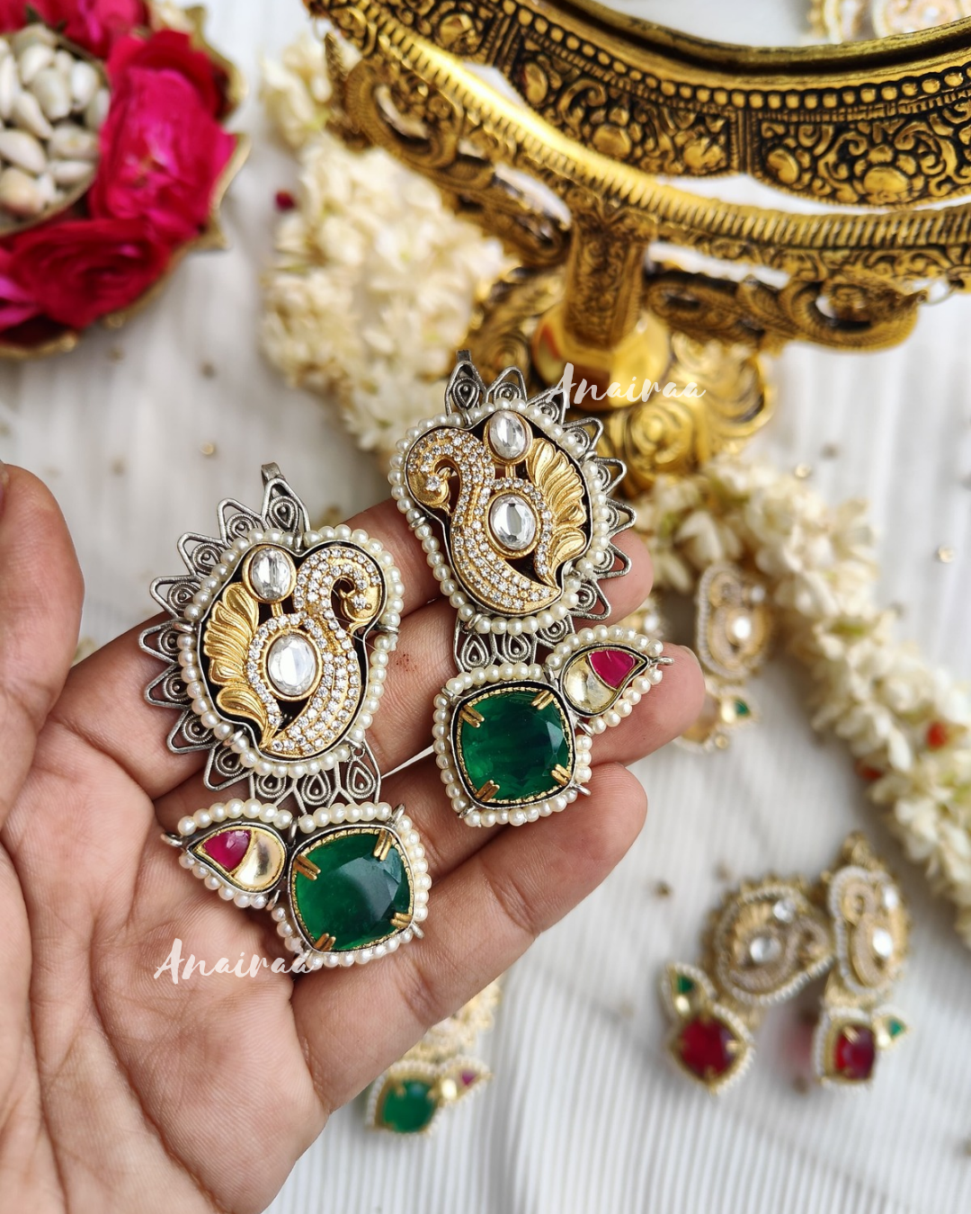 Polki earcuff earrings