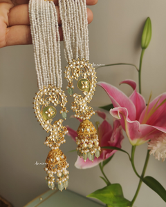 Paachi Kundan earcuff jhumkas