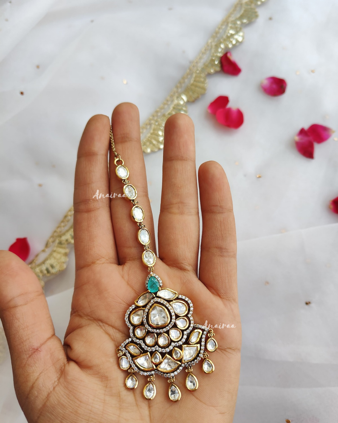 Moissanite maangtikka