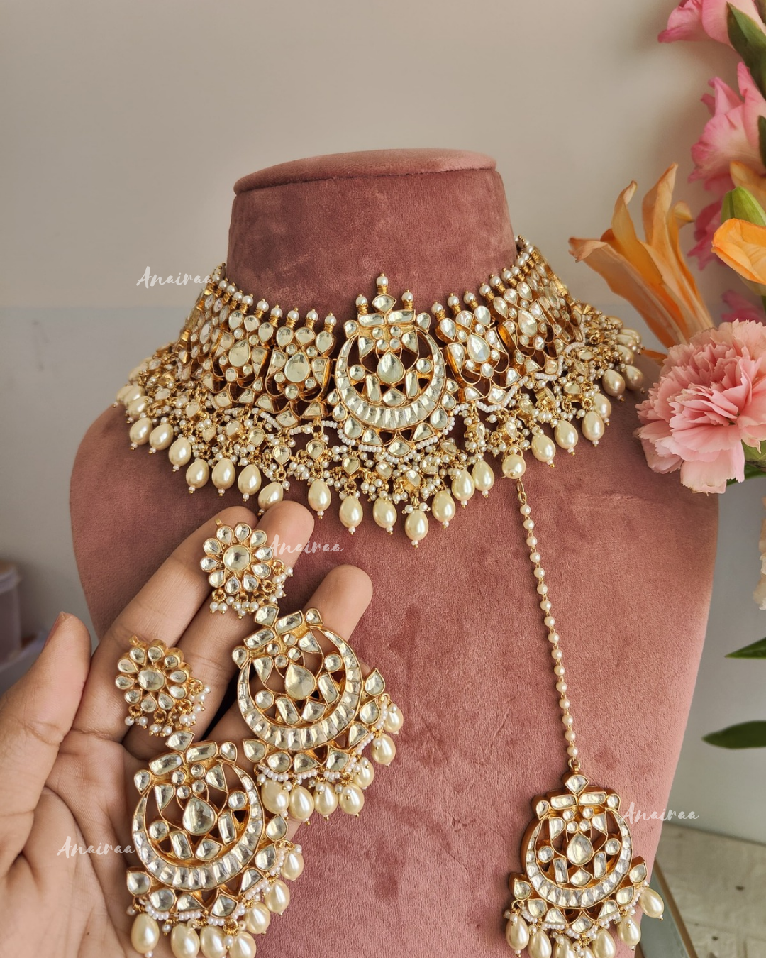 Paachi kundan bridal set