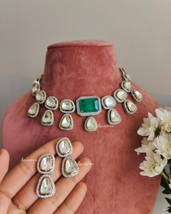 Polki doublet necklace set