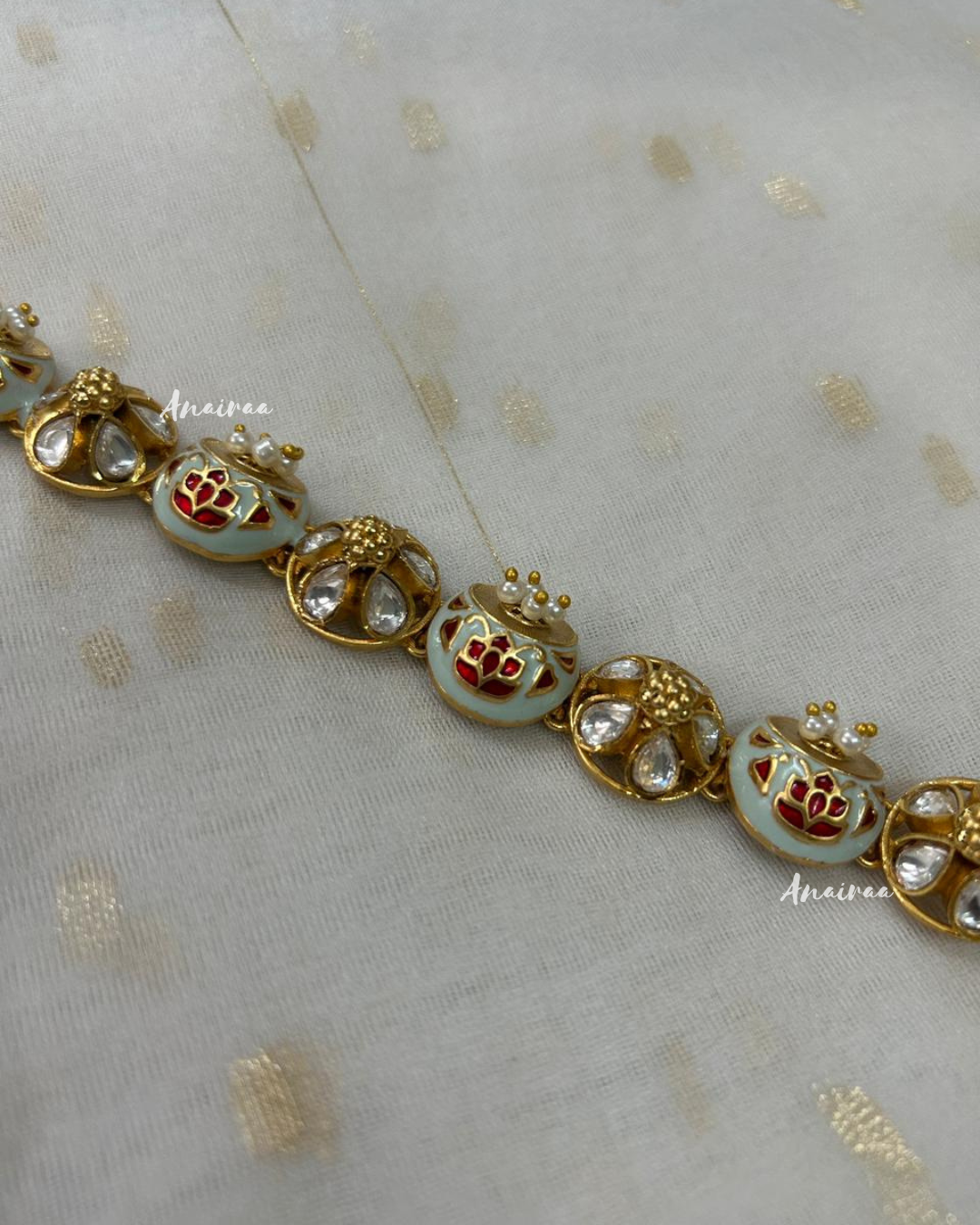Polki Meenakari  bracelet(Single pc)