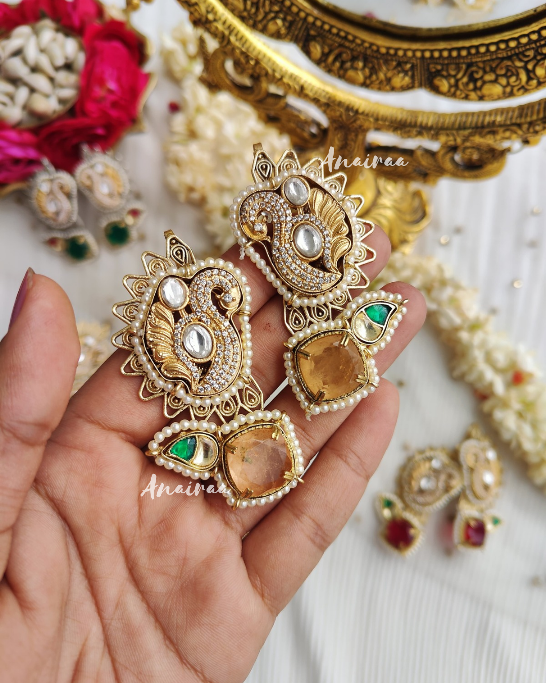 Polki earcuff earrings