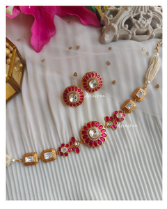 Ruby Polki chid choker set