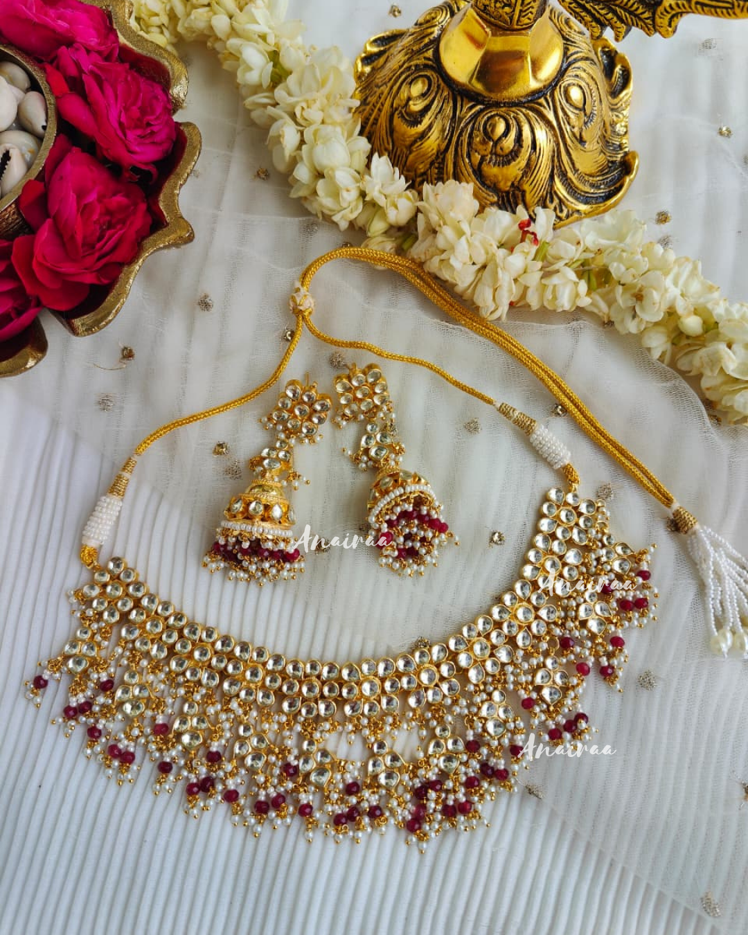 Paachi kundan necklace set