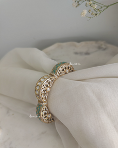 Polki turquoise bangle(single pc)