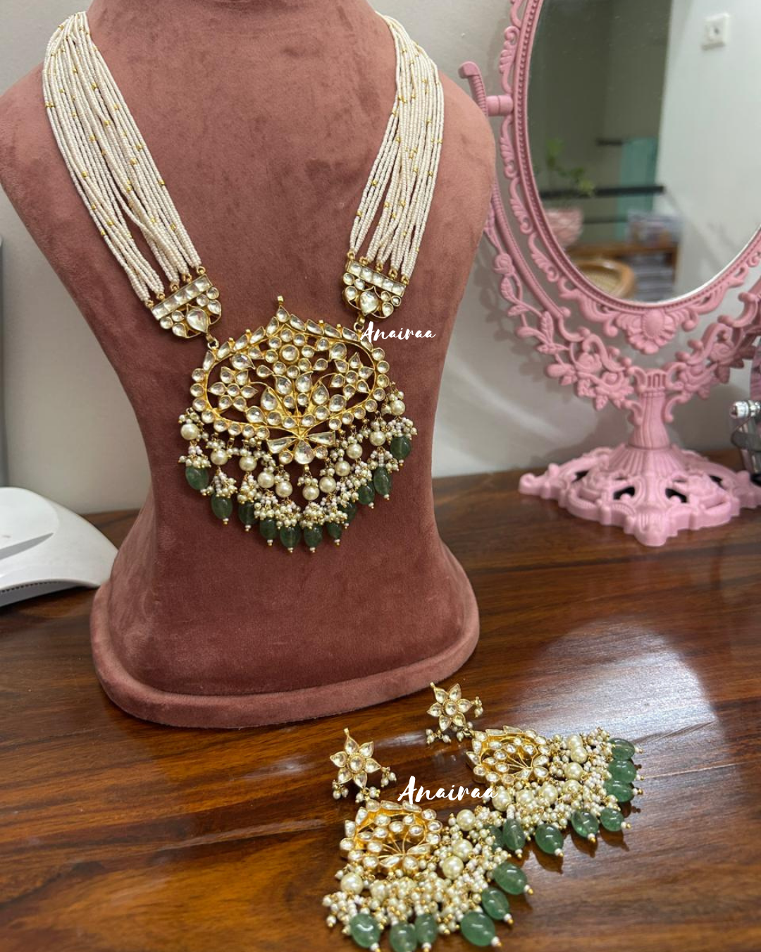 Paachi kundan long necklace