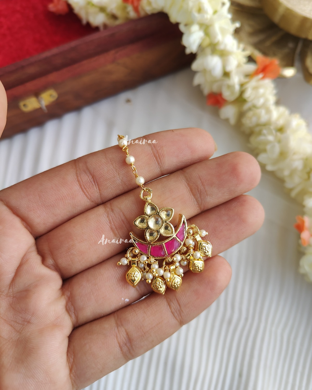 Paachi kundan maangtikka