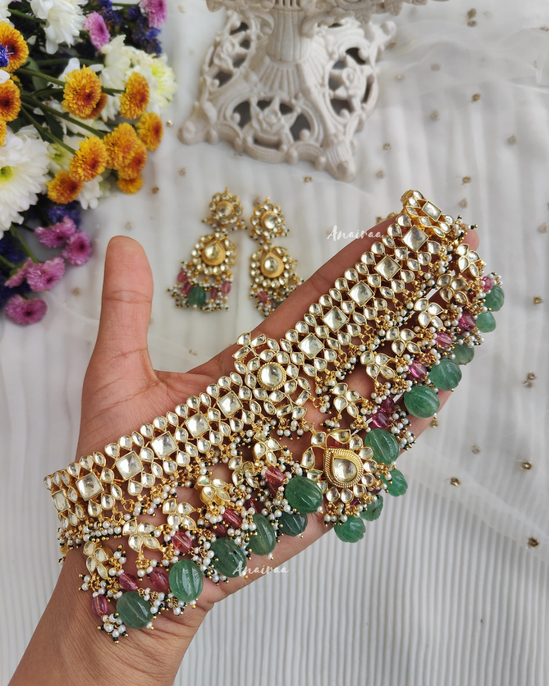 Paachi kundan bridal set