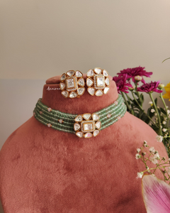 Polki sage choker set