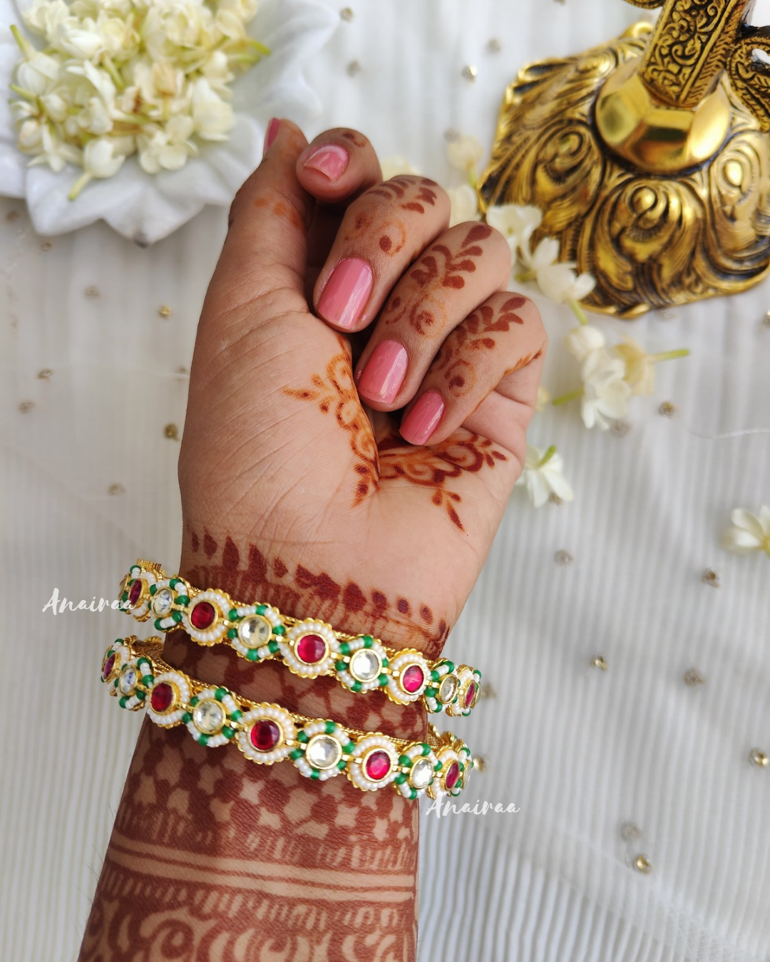 Paachi kundan openable bangles
