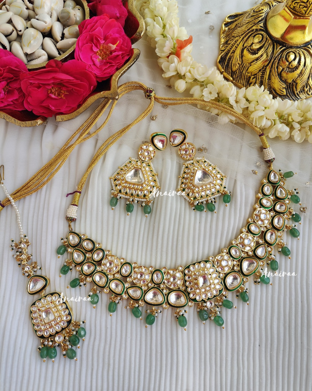 Polki meena choker set