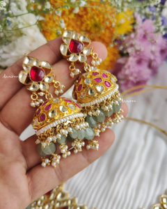 Ruby Kundan necklace set