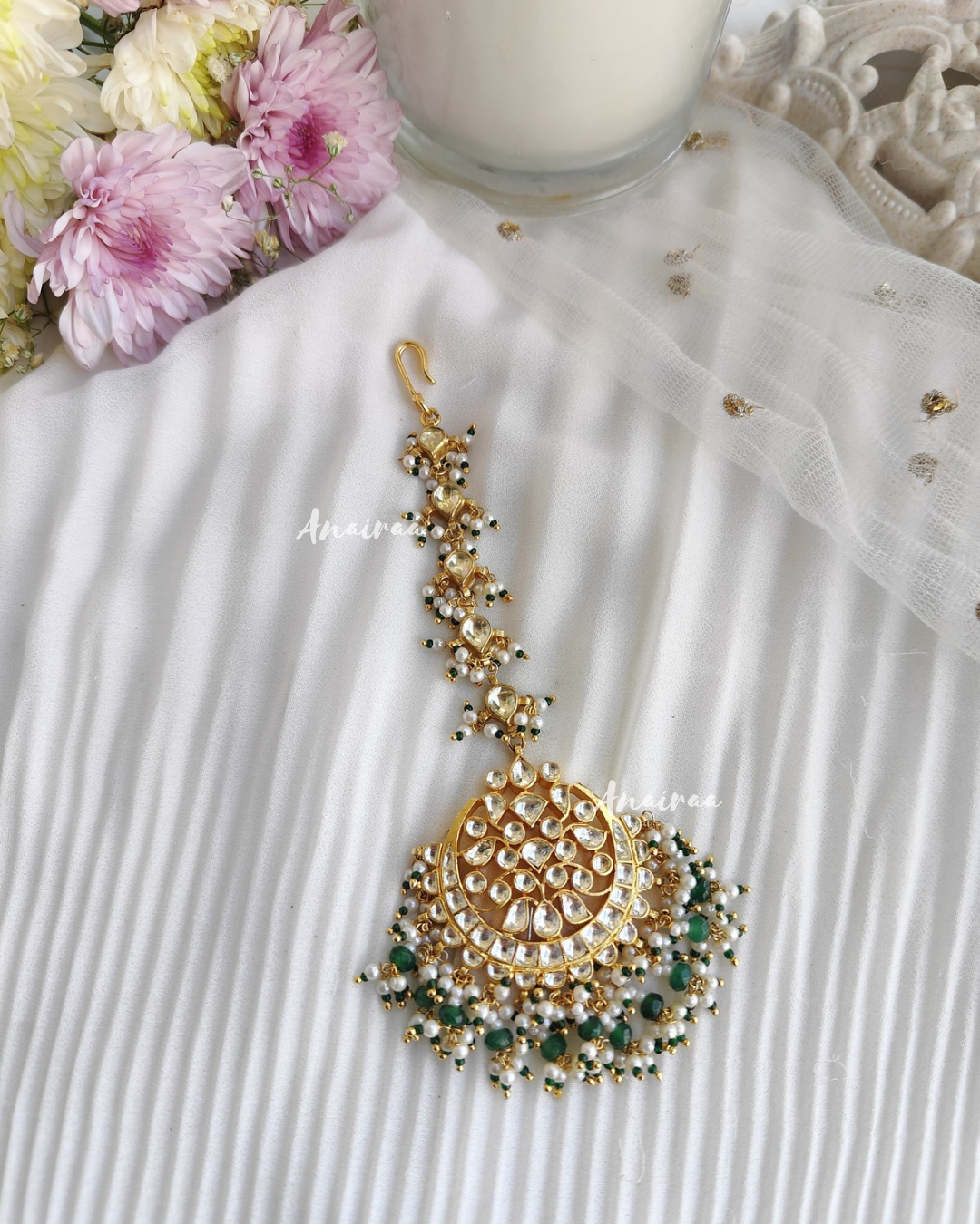 Paachi Kundan maangtikka