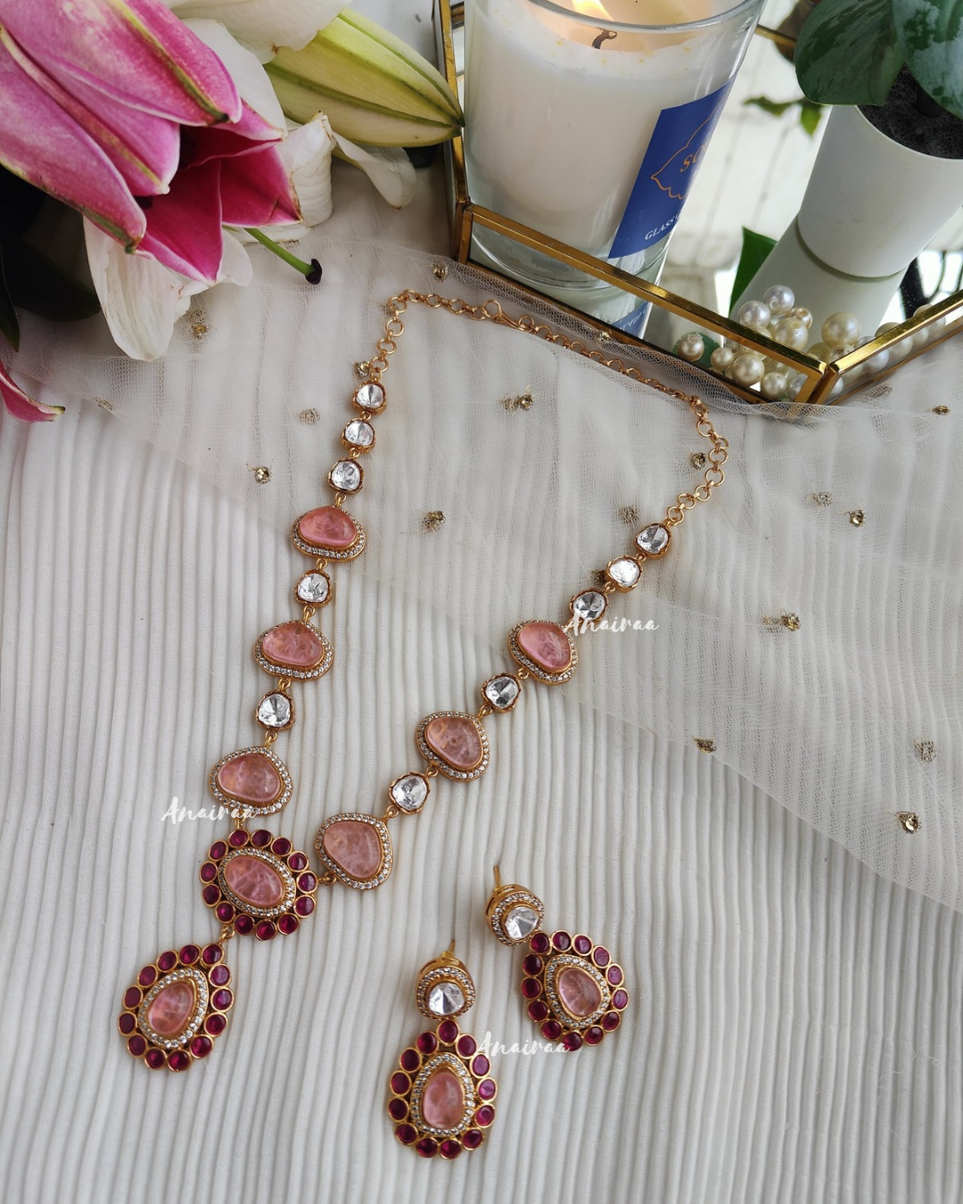 Siri polki necklace set