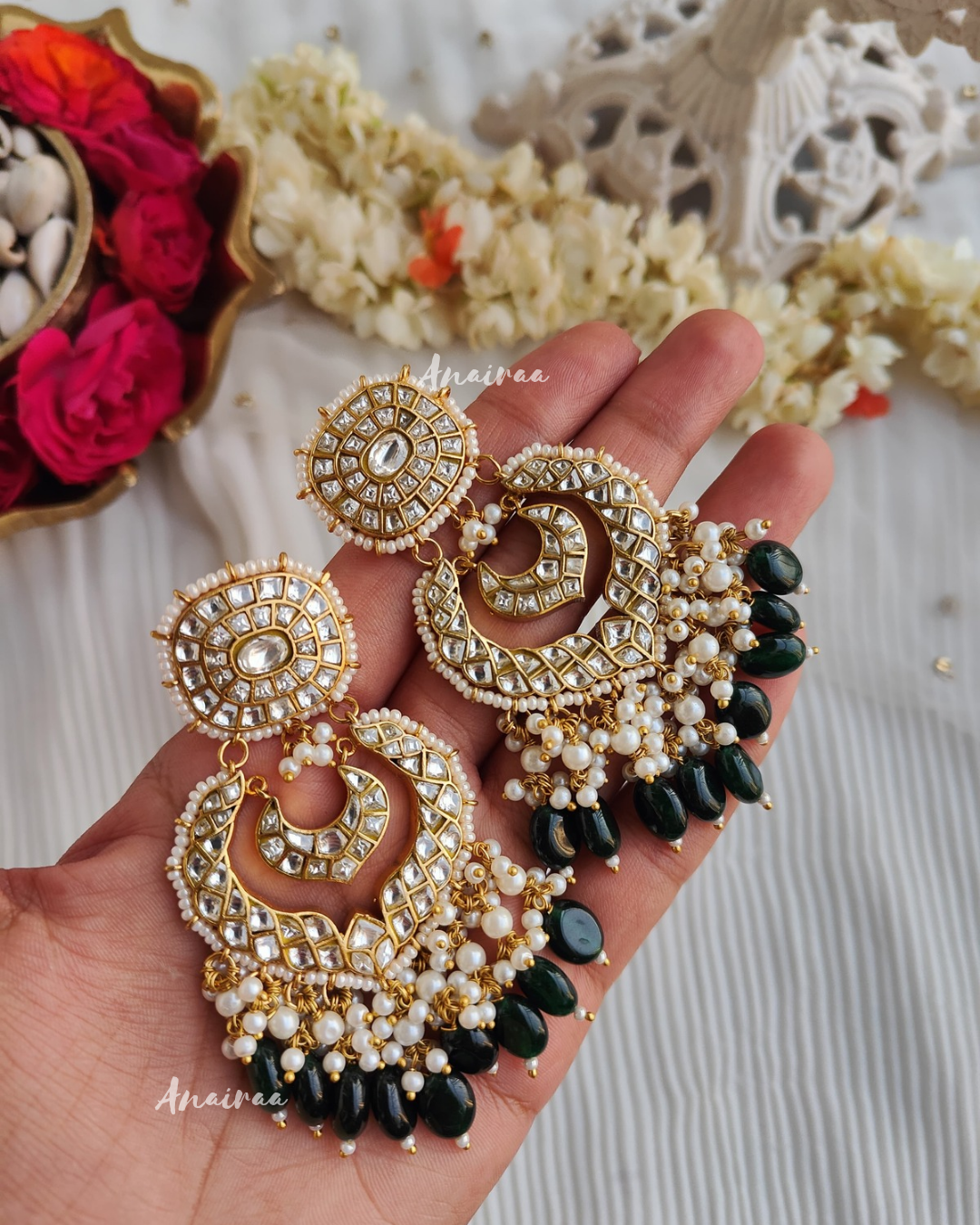 Jadau kundan chandbali