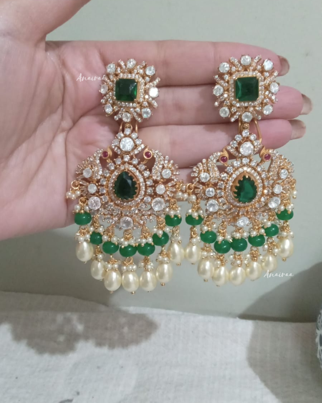 Polki victorian earrings
